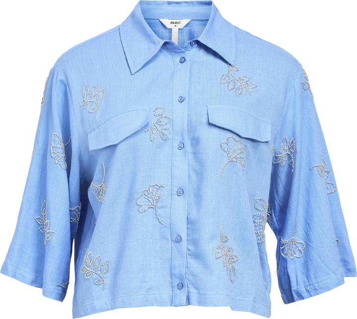 Image du produit Object Stickerei Crop-Bluse (36)