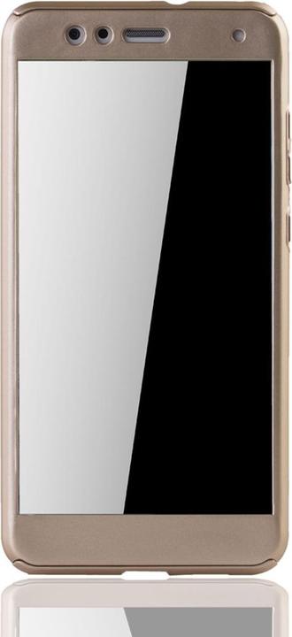 Actual product image König Design Case Mobile Protection for Huawei P10 Lite Full Case Cover Screen Protector Bumper Gold (Huawei P10 Lite)