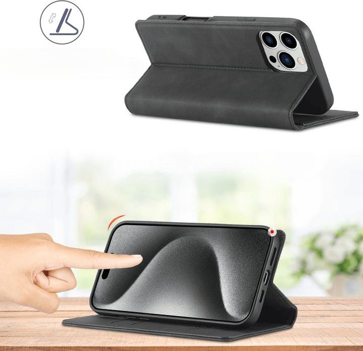 Actual product image LC.Imeeke iPhone 16 Pro - Flip Case Vintage (Apple iPhone 16 Pro)