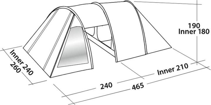 Immagine prodotto Easy Camp Tenda a tunnel Galaxy 400 Steel Blue (Tenda a tunnel, 8.90 kg, 4 persone)