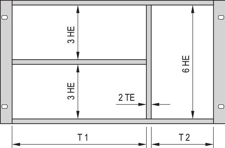 Actual product image Schroff Mixed extension as kit - EXTENSION KIT VERT 6HE 84TE