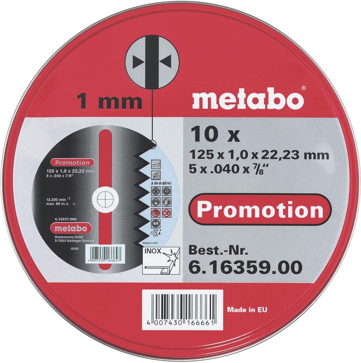 Actual product image Metabo Cutting discs