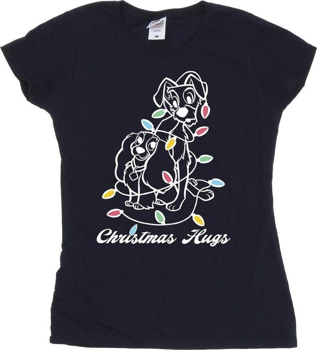Disney Lady And The Trump Christmas Hugs TShirt (M)