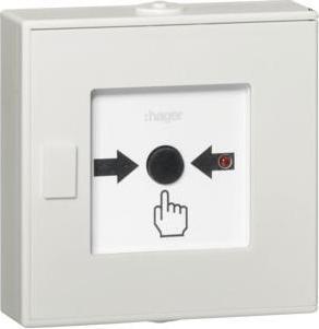 Hager Détecteur radio à bouton-poussoir TG558B