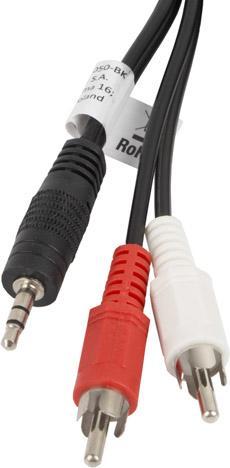 Actual product image Lanberg CA-MJRC-10CC-0050-BK (5 m, 3.5mm jack (AUX))