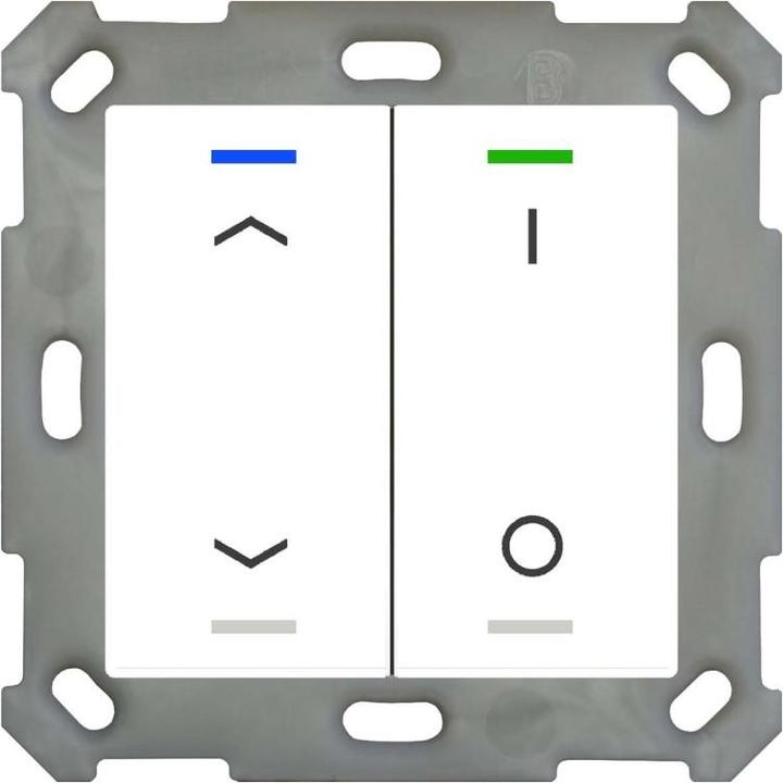 MDT BE-TAL55T2.C1 Pulsante Luce 55 2-gang RGB-W Temp. bianco puro gl. Jal./Switching