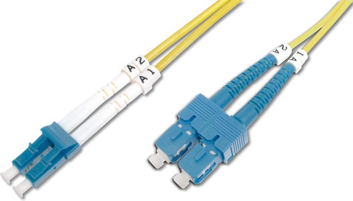 Actual product image Digitus Fiber optic patch cable LC to SC OS2 singlemode 09/125 duplex length 10m (CAT7, 10 m)