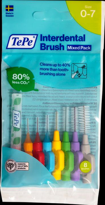 Produktbild TePe Interdentalbürsten Original Mixed Pack ISO 0-7 (8 x, 1.30 mm)