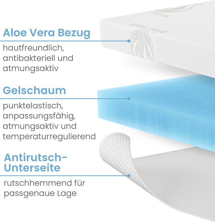 Image du produit Bestschlaf Topper en mousse de gel, hauteur 4 cm (80 x 190 cm)