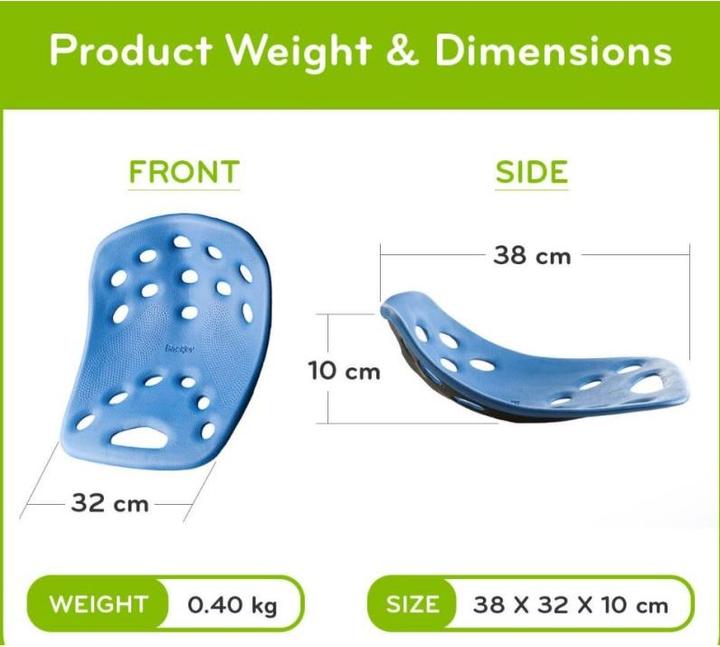 Actual product image BackJoy Posture+ seat cushion black (38 x 32 cm)