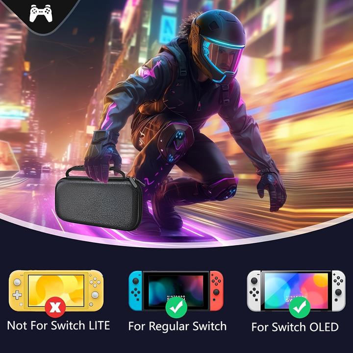 Image du produit PhoneLook Étui de transport boîte de protection pour Nintendo Switch (1ère génération) avec compartiments et v (Switch)