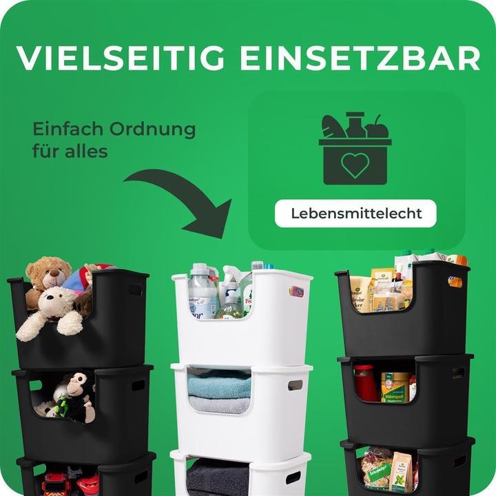 Produktbild Novaliv 2x Aufbewahrungsbox Bad Organizer Kleiderschrank Schubladen Ordnungssystem Weiss Wohnmobil Sc