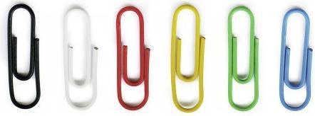 Productafbeelding Durable Paperclips, kunststof gecoat, gekleurd, 26 mm assorti kleuren: zwart,... (100 x)