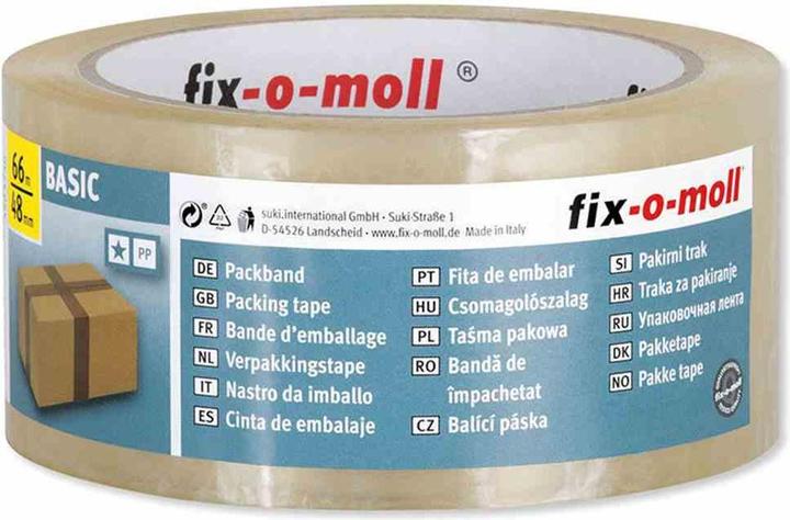 Produktbild Fix-o-moll Packband transparent 66 m (48 mm)