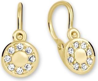 Image du produit Brilio Charmantes boucles d'oreilles en or avec des cristaux clairs 239 001 00729
