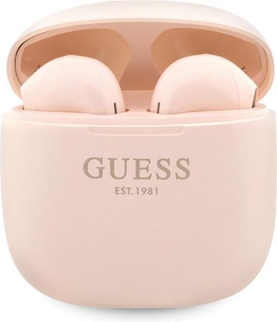 Immagine prodotto Guess słuchawki Bluetooth GUTWST26PSP TWS + stacja dokująca różowy/rosa Classic EST Logo (Nessuna soppressione del rumore, Senza fili)