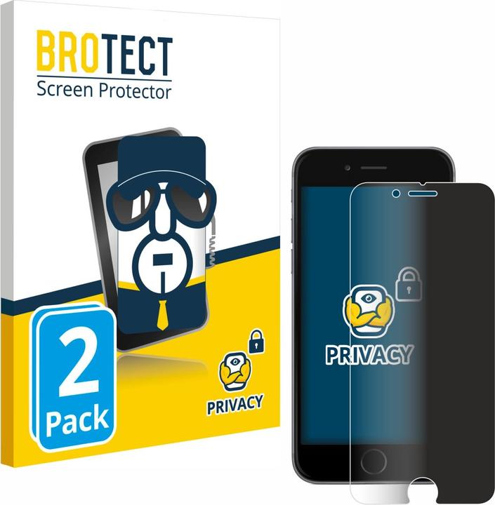 Produktbild BROTECT Sichtschutzfolie Anti-Spy Privacy Folie Blaulicht-Schutz (2 Stück, Apple iPhone 6s)