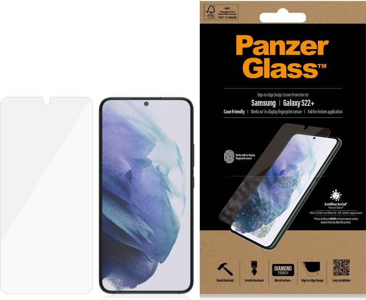 Actual product image PanzerGlass Case Friendly (1 Piece, Samsung Galaxy S22+)