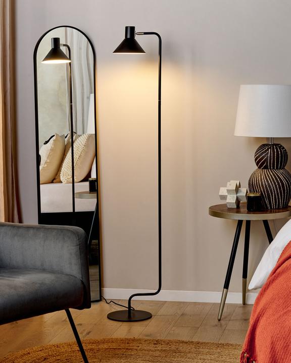 Image du produit Beliani Lampadaire métal noir 154 cm forme conique RIMAVA (E14)
