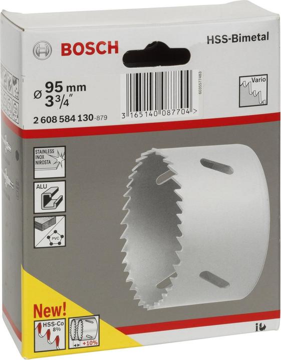 Image du produit Bosch Professional Zubehör Scie cloche bimétallique HSS pour adaptateur standard, 95 mm, 3 3/4 pouces (95 millimètres)