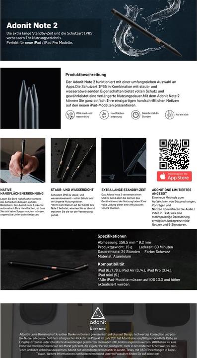 Produktbild Adonit Note 2