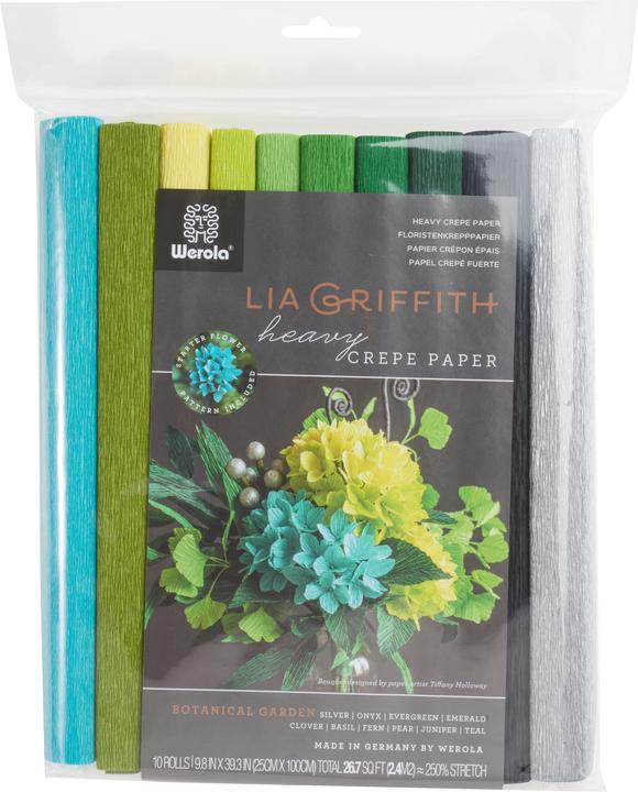 Produktbild Werola Lia Griffith, Floristenkrepp "Botanical Garden", 10 Rollen (10 x)