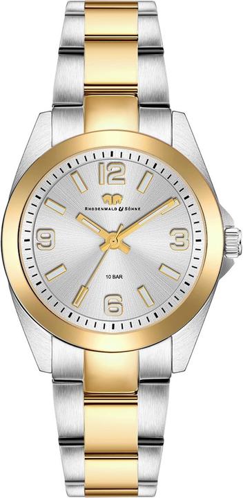 Immagine prodotto Orologio al quarzo da donna Majestia in acciaio inossidabile argento/oro giallo - 32448 (Orologio da polso analogico, 37.50 mm)