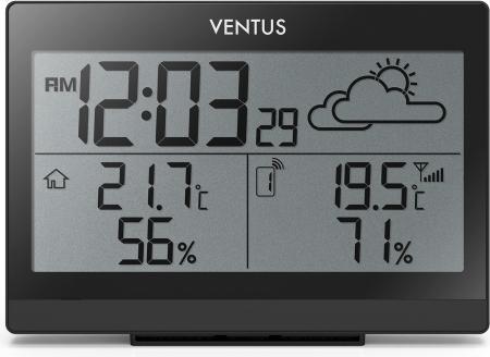 Actual product image Ventus W220 digital weather station Black Battery