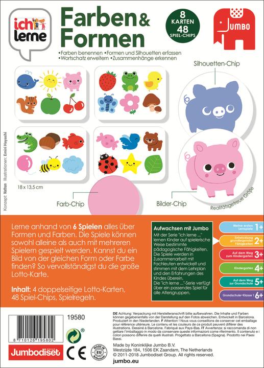 Actual product image Jumbo I learn shapes & colors (German)