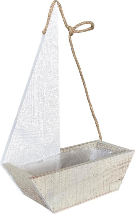 Actual product image Natura Punto Planter Box Sailboat, Maritime Flowerpot (26 cm)