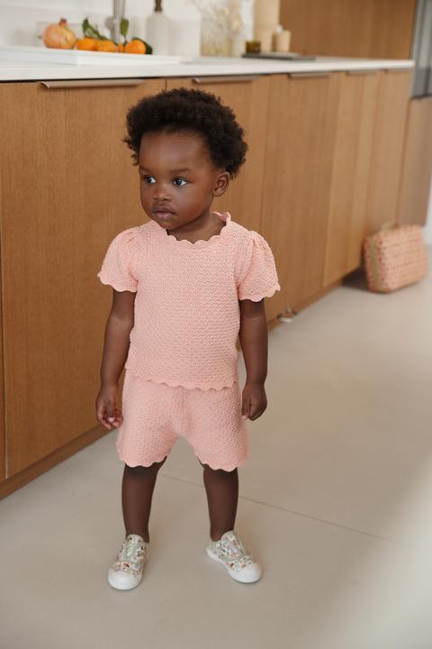 Produktbild Vertbaudet Baby Strick-Set: Pullover & Shorts Oeko-Tex (62)