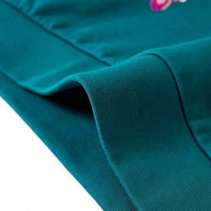 Actual product image VidaXL Children's sweatshirt dark green 140,Material: 95 % cotton (140)