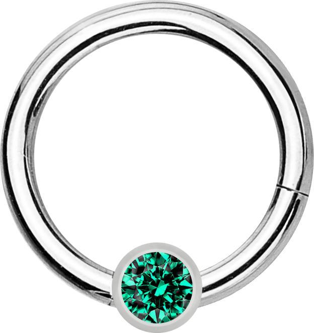 Immagine prodotto Star Piercing Flesh Tunnel Supernova Absolute Black con cristallo Swarovski rosso e strato protettivo epossidico (senza ottone, Acciaio chirurgico 316L)