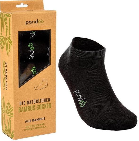Pandoo Bambus-Sneakersocken, 6 Stück, 35-38, schwarz (6er Pack, 35 - 38)