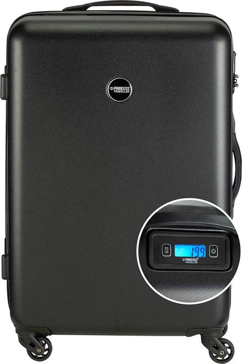 Immagine prodotto Princess Prinzessinreisende PT01 -Skala - Reisekoffer mit integrierten Skalen - Pitch Black - M - 66 cm (35 l)