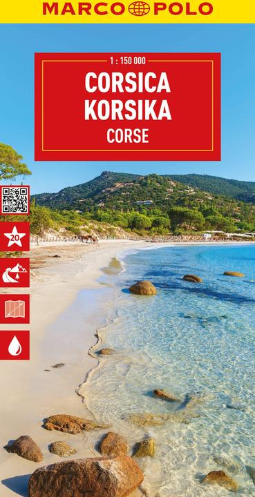 Image du produit Carte de voyage de la Corse 1:150.000