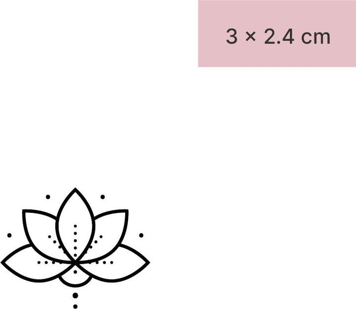 Produktbild minink Temporäres Tattoo – Lotusblume mit Punkten