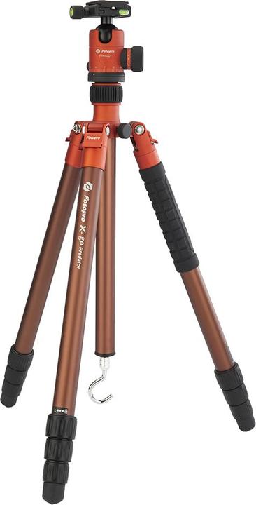 Actual product image Fotopro Tripod Tripod X-go Predator with ball head FPH-62Q - orange brown (Metal)