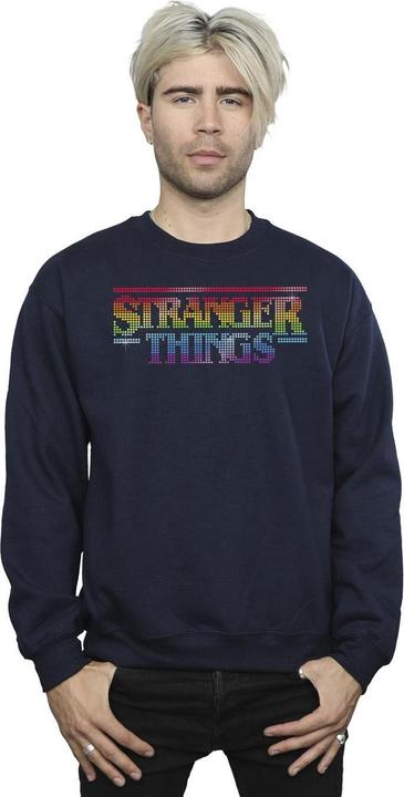 Immagine prodotto Netflix Stranger Things Rainbow Dot Logo Felpa Uomo (M)