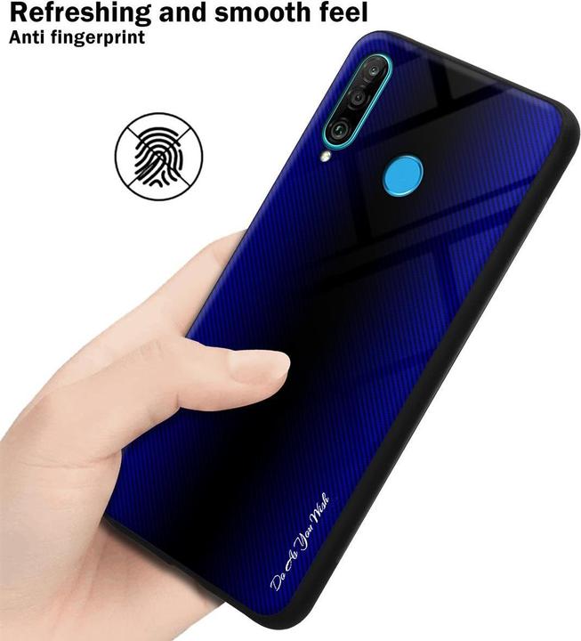 Actual product image Cadorabo TPU Striped Glass Cover (Huawei P30 Lite)