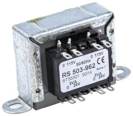 Actual product image Rs Pro 6VA 2 Output Chassis Mounting Transformer