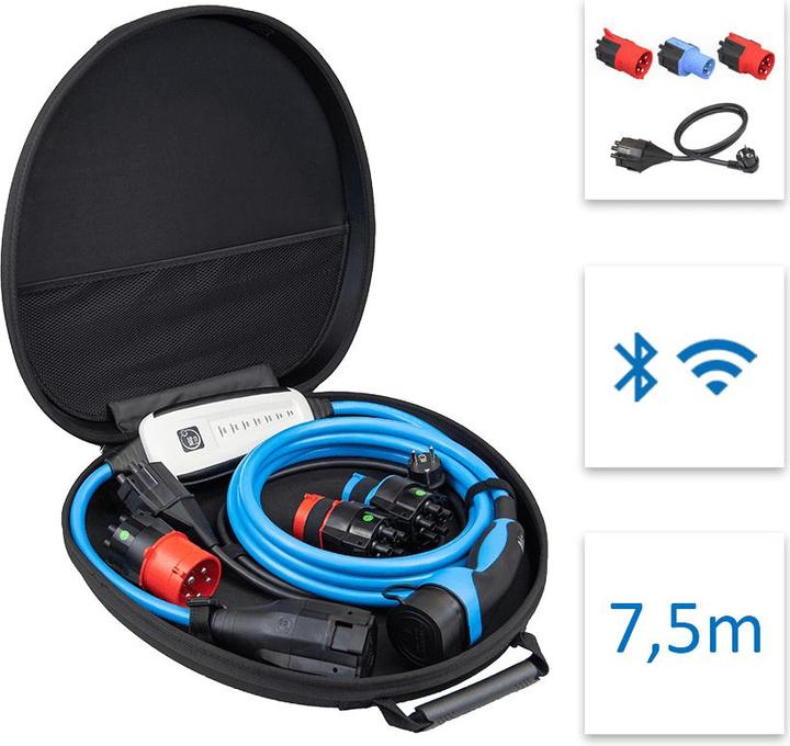 Image du produit NRGkick 32A 7,5m Set Optimal GSM y compris adaptateur et sacoche (Type 2, 22 kW, 32 A, CEE 16, CEE 32)