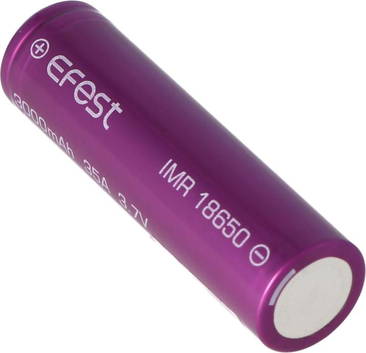 Image du produit Efest Accu Purple IMR 18650 / 35A Débit de courant (Flat Top) (1 pcs, 18650, 3000 mAh)