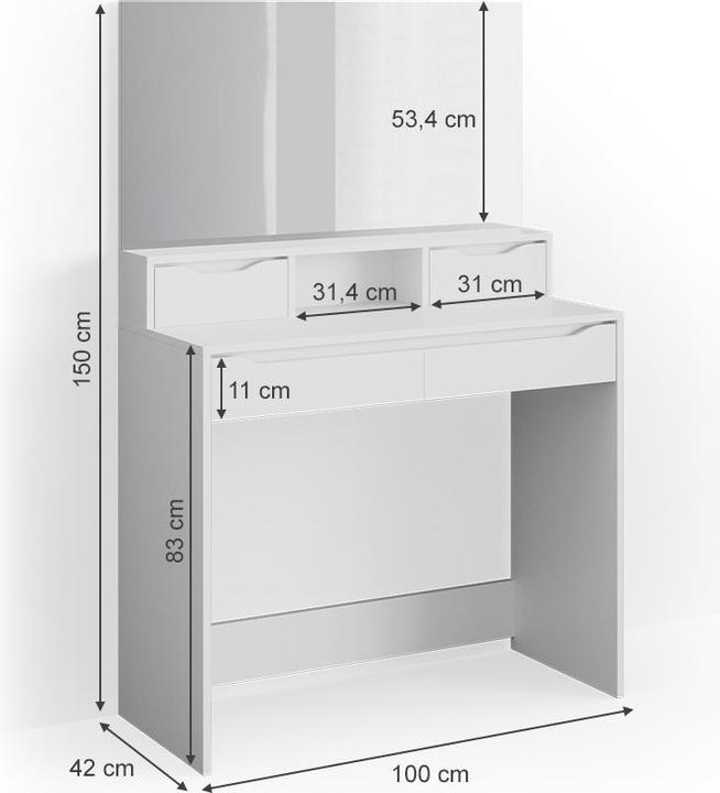 Immagine prodotto Vicco Ruben con specchio (100 x 42 x 150 cm)