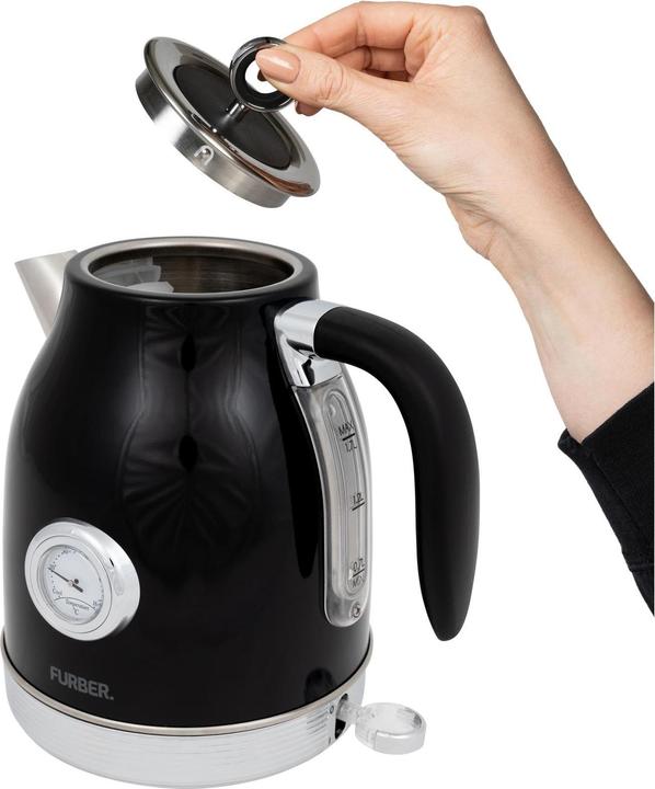Actual product image Furber Kettle 1.7 l, Glossy Black (1.70 l, EU plug)