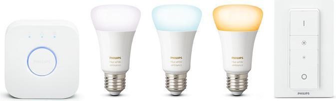 Actual product image Philips Hue White Ambiance BT (E27, 8.50 W, 806 lm, 3 x, F)
