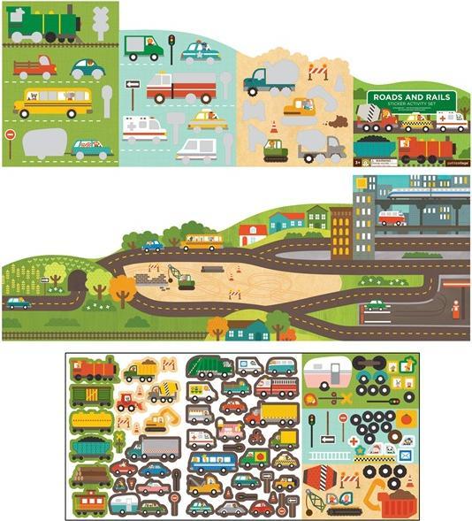 Produktbild Petitcollage Sticker Activity Set Strassen & Schienen SV