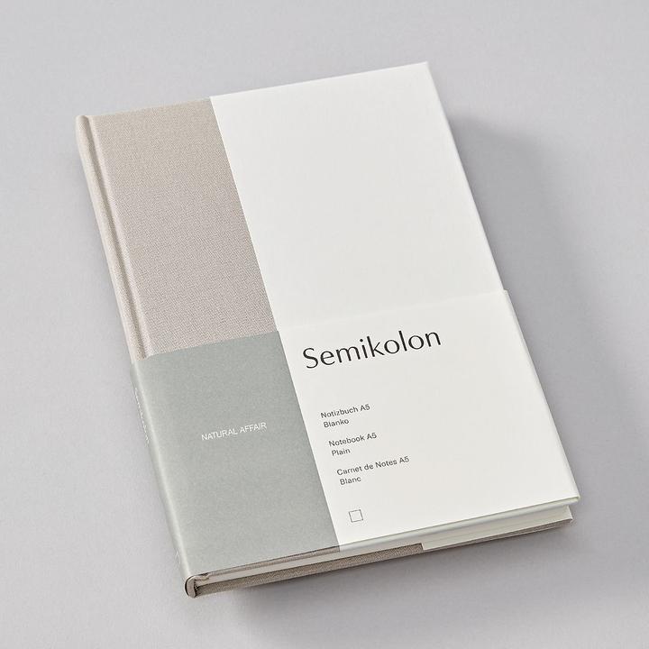 Actual product image Semikolon Notebook (A5) NATURAL AFFAIR, Desert, Blank (A5)
