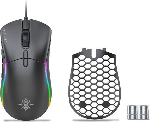 Immagine prodotto Inca RGB 6 Led 10000 DPI 7D Tasti Macro con doppio cappuccio Mouse da gioco Prof. (Cablato)