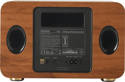 Produktbild Edifier D32 Multiroom-fähiger WiFi Speaker Bluetooth holz retail (11 h)
